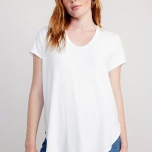 Verlie - Simple white round neck t-shirt